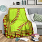 Softball Love Sport In Life Flannel Blanket For Relaxing At Home And Travel