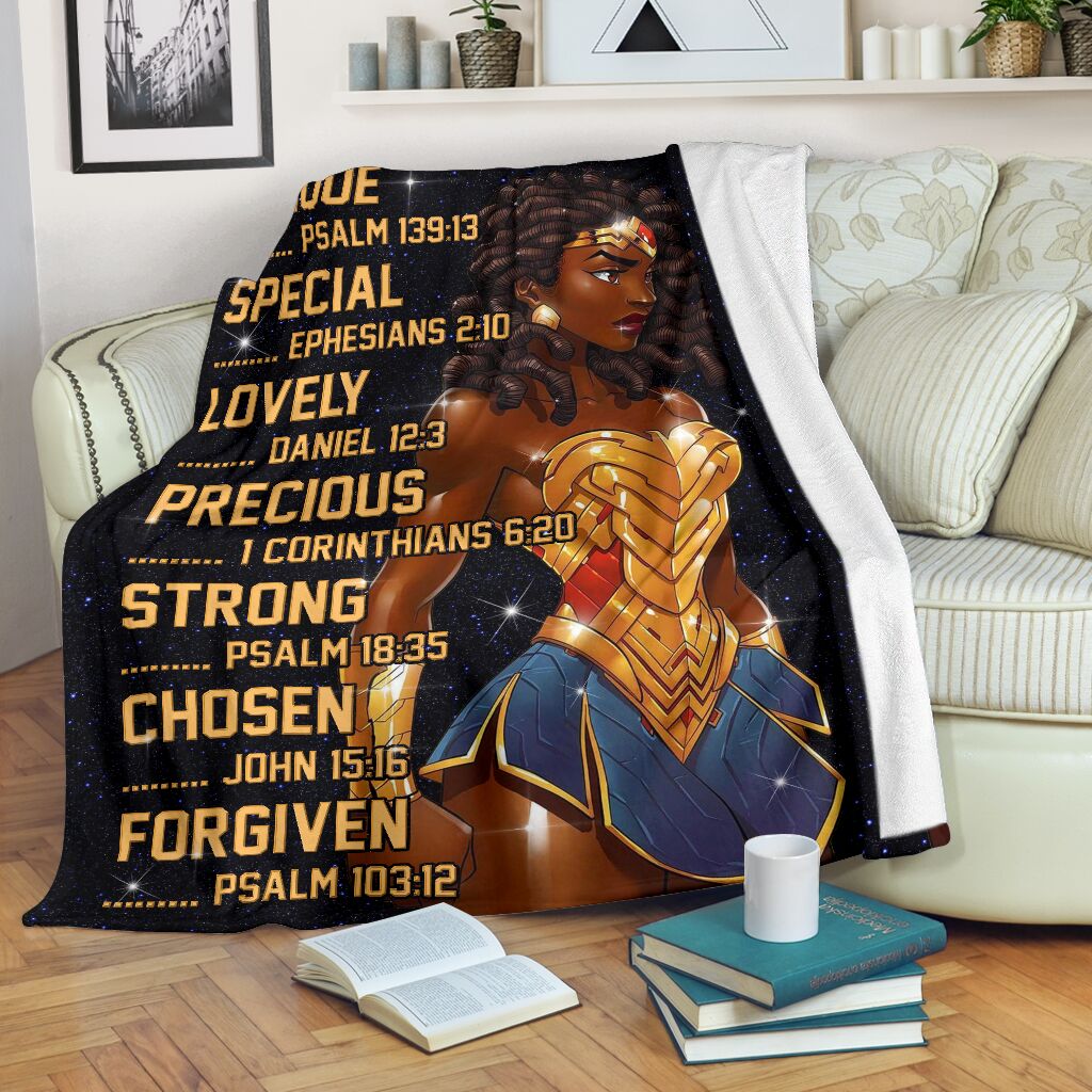 Black Girl God Says You Are African American Flannel Blanket For Soft Bed Couch And Home Comfort