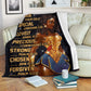 Black Girl God Says You Are African American Flannel Blanket For Warm Home Decor And Relaxation