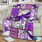 Epilepsy Awareness Butterfly Flannel Blanket For Living Room And Bedroom Styling