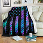 Mermaid American Flag Flannel Blanket For Warm Home Decor And Relaxation