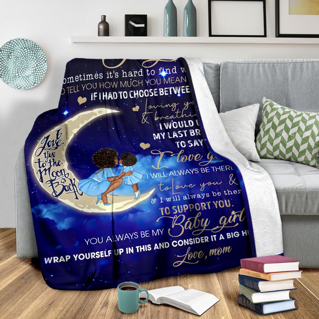 African To My Daughter African American Flannel Blanket For Relaxing At Home And Travel