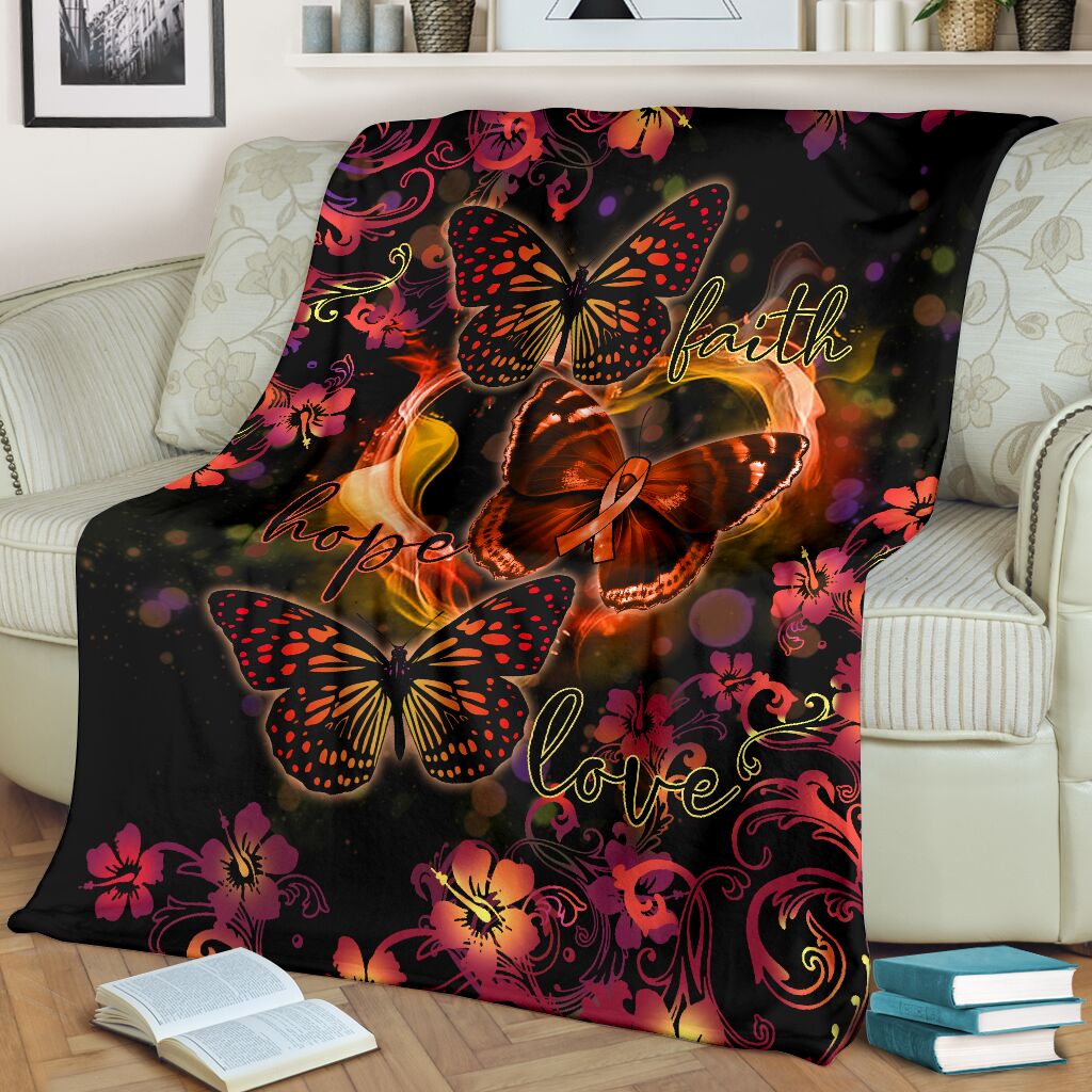 Multiple Sclerosis Awareness Flannel Blanket For Living Room And Bedroom Styling