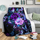 Mental Health Awareness Rose Butterfly Flannel Blanket For Relaxing At Home And Travel