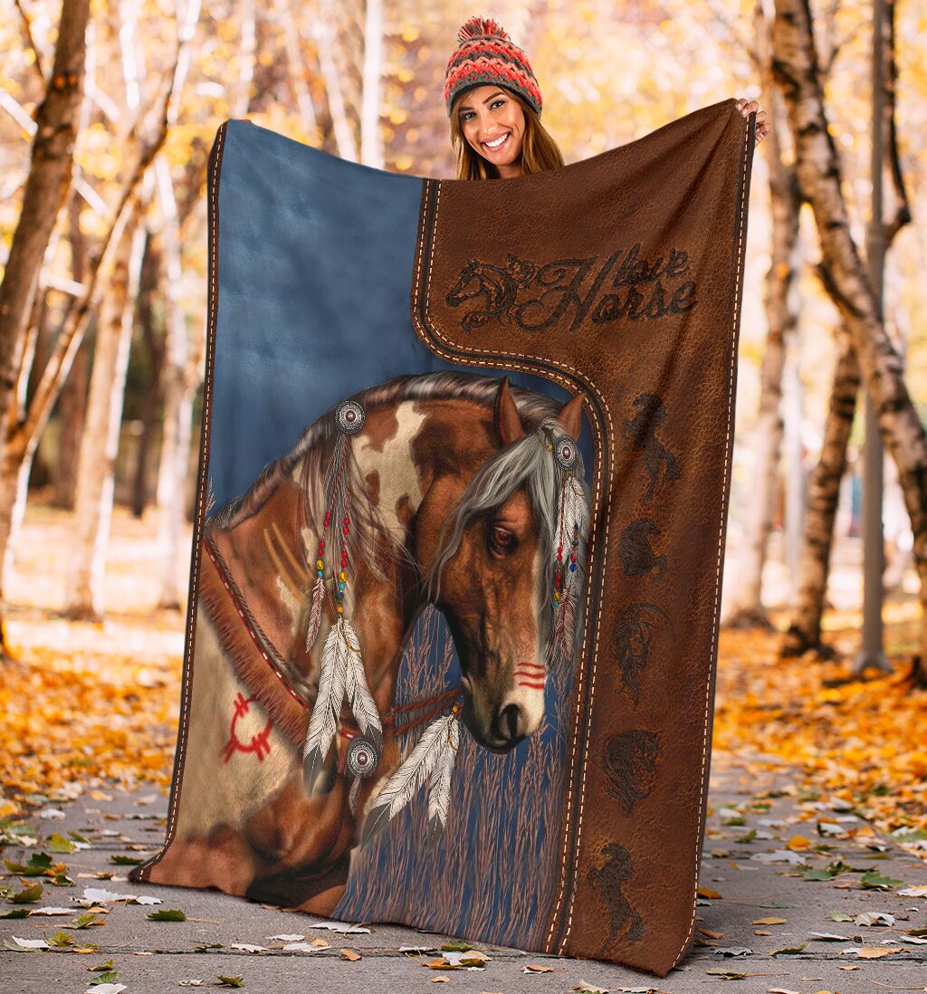 Horse Lovers Horse Pattern Flannel Blanket For Bed Sofa And Reading Nook Decor