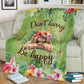 Sloth Don't Hurry Be Happy Flannel Blanket For Living Room And Bedroom Styling