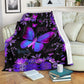 Breast Cancer Awareness Butterfly Flannel Blanket For Warm Home Decor And Relaxation