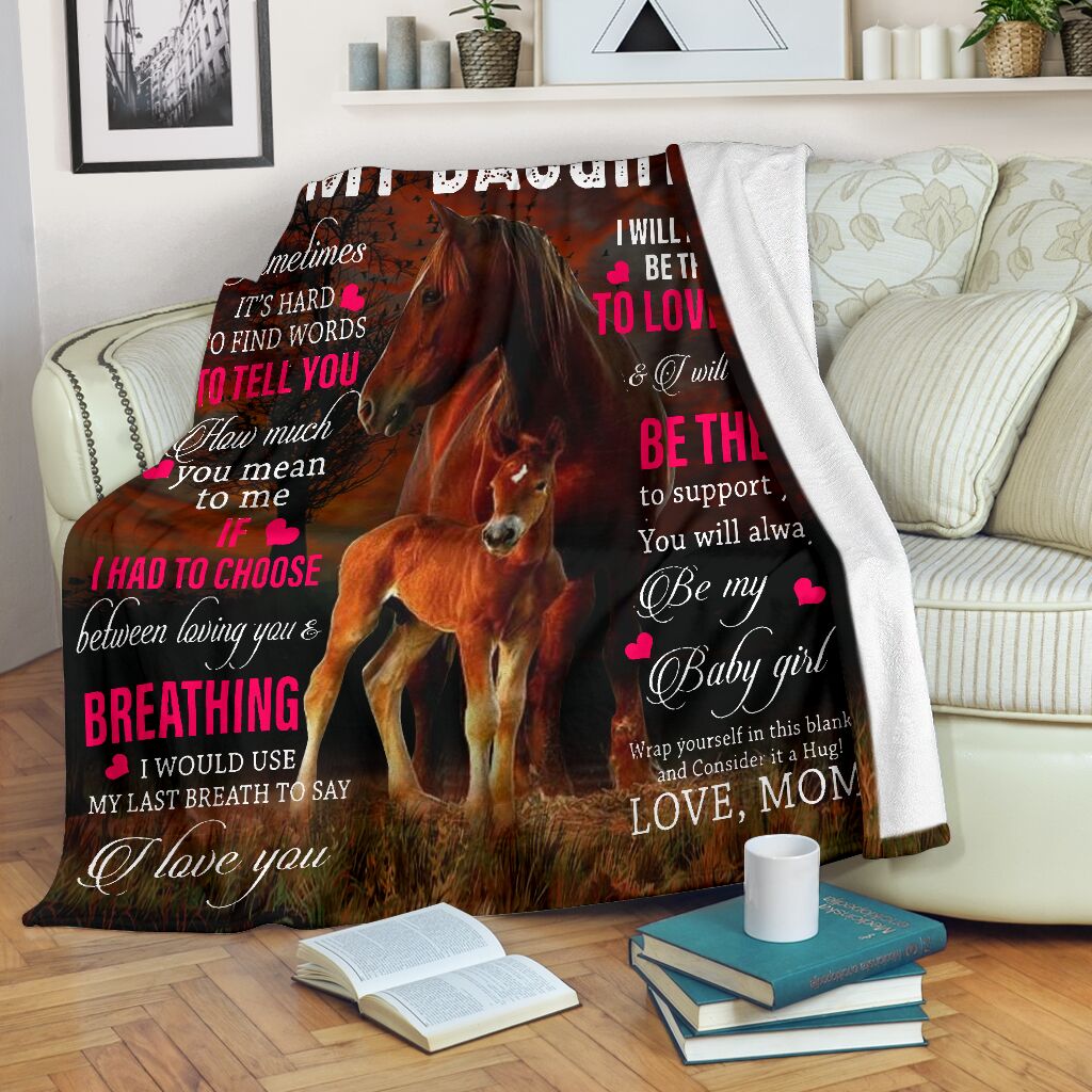 Horse Daughter Gift Flannel Blanket For Warm Home Decor And Relaxation