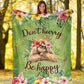 Sloth Don't Hurry Be Happy Flannel Blanket For Cozy Home Lounging And Gifting