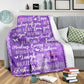 Fibromyalgia Awareness Flannel Blanket For Relaxing At Home And Travel