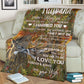 Deer To My Husband Hunting Flannel Blanket For Living Room And Bedroom Styling