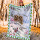 Owl Christmas Snow Flannel Blanket For Bed Sofa And Reading Nook Decor