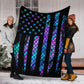 Mermaid American Flag Flannel Blanket For Bedroom Couch And Daily Comfort