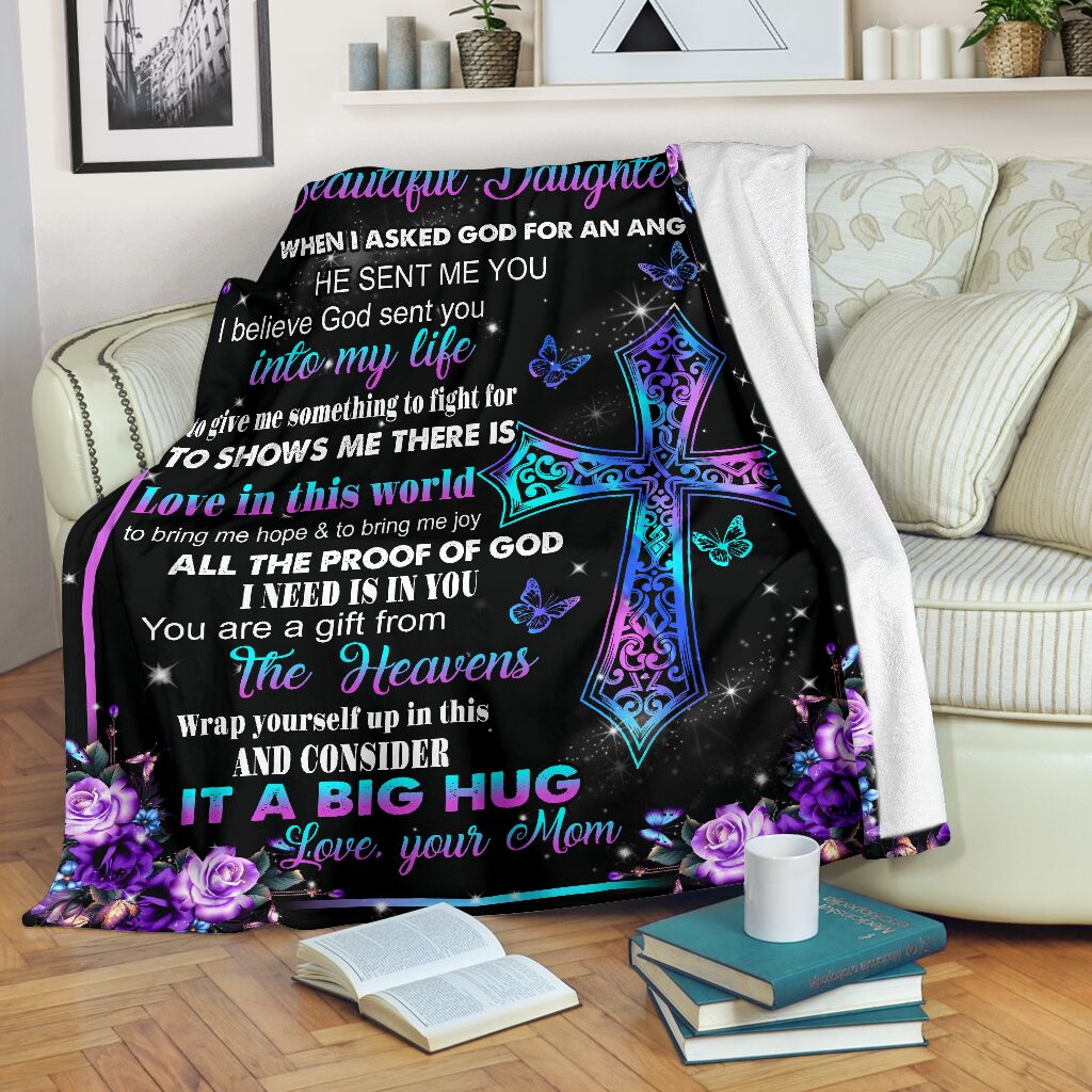 God I Asked God For A Best Friend Christian Flannel Blanket For Soft Bed Couch And Home Comfort