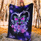 Butterfly Love Rose In The Night Flannel Blanket For Bed Sofa And Reading Nook Decor