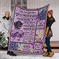 Fibromyalgia To My Daughter Fibromyalgia Awareness Flannel Blanket For Bedroom Couch And Daily Comfort