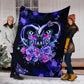 Butterfly Love Rose In The Night Flannel Blanket For Bedroom Couch And Daily Comfort