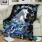Horse Be Still And Knowing That I Am God Flannel Blanket For Living Room And Bedroom Styling