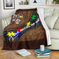 Autism Awareness Colorful Acceptance Message Leather Pattern Flannel Blanket For Soft Bed Couch And Home Comfort