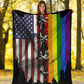 LGBT Rainbow American Flag Flannel Blanket For Cozy Home Lounging And Gifting