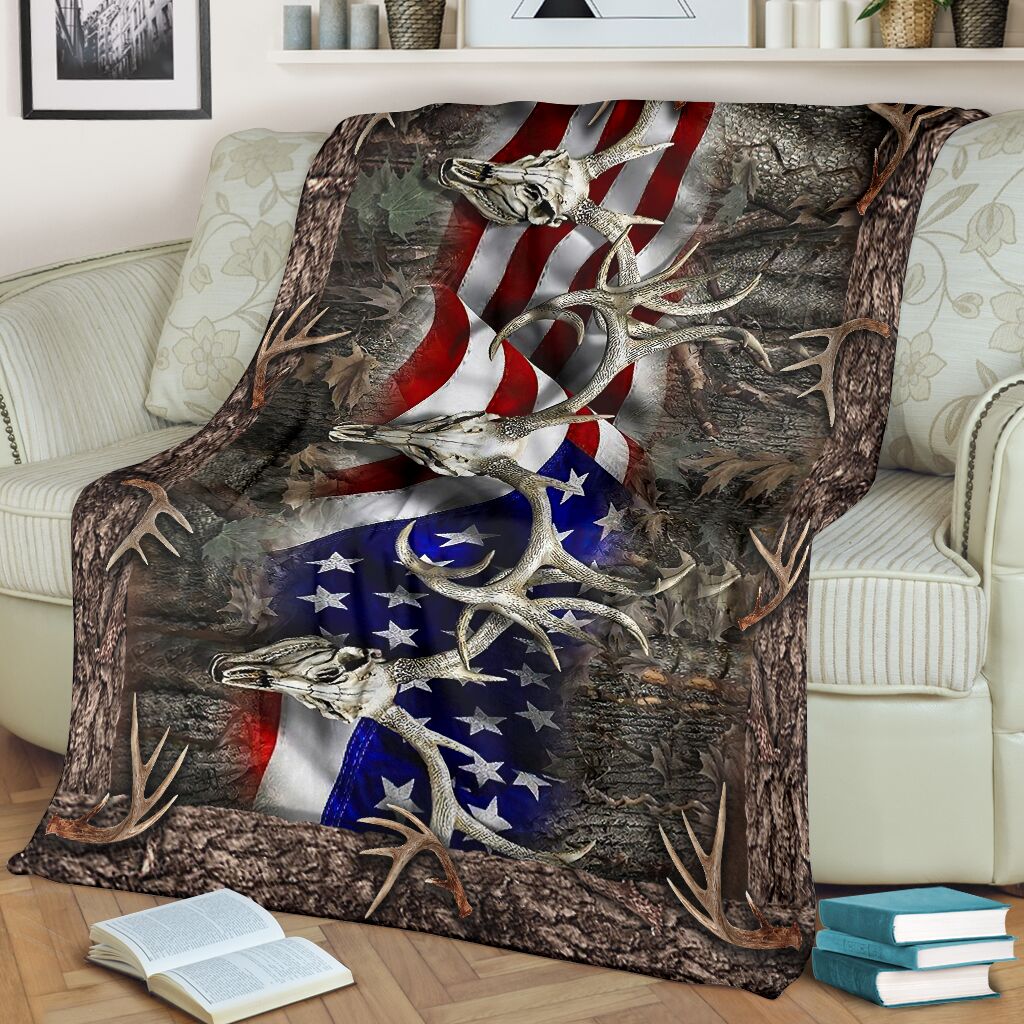 Hunting American Hunters Flannel Blanket For Living Room And Bedroom Styling