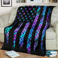 Mermaid American Flag Flannel Blanket For Living Room And Bedroom Styling