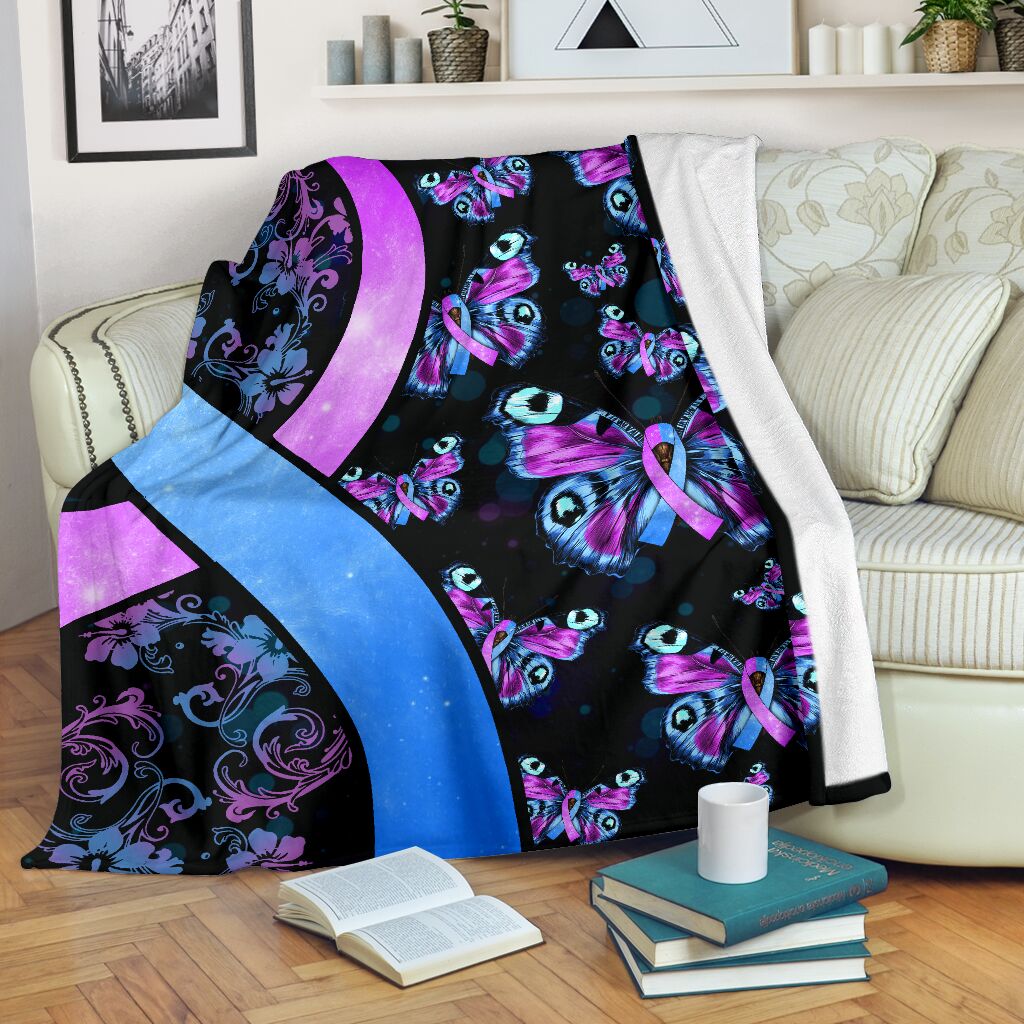 Mental Health Awareness Hope Flannel Blanket For Soft Bed Couch And Home Comfort