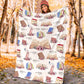 Book Lovers Book Flannel Blanket For Bed Sofa And Reading Nook Decor