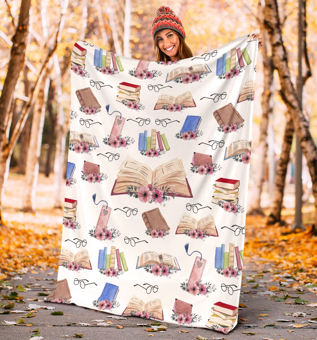 Book Lovers Book Flannel Blanket For Bed Sofa And Reading Nook Decor