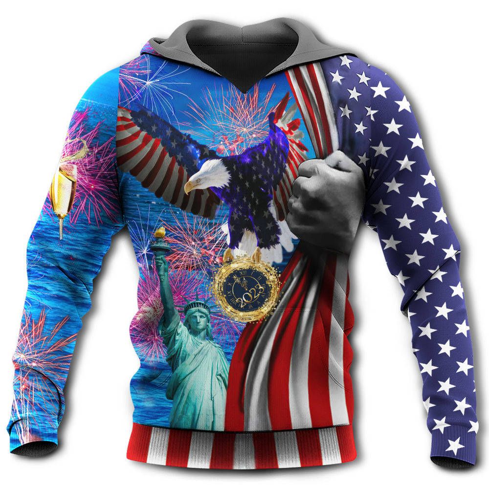 New Year New America Style - 3D Hoodie