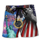 New Year Freedom America Art - Beach Short