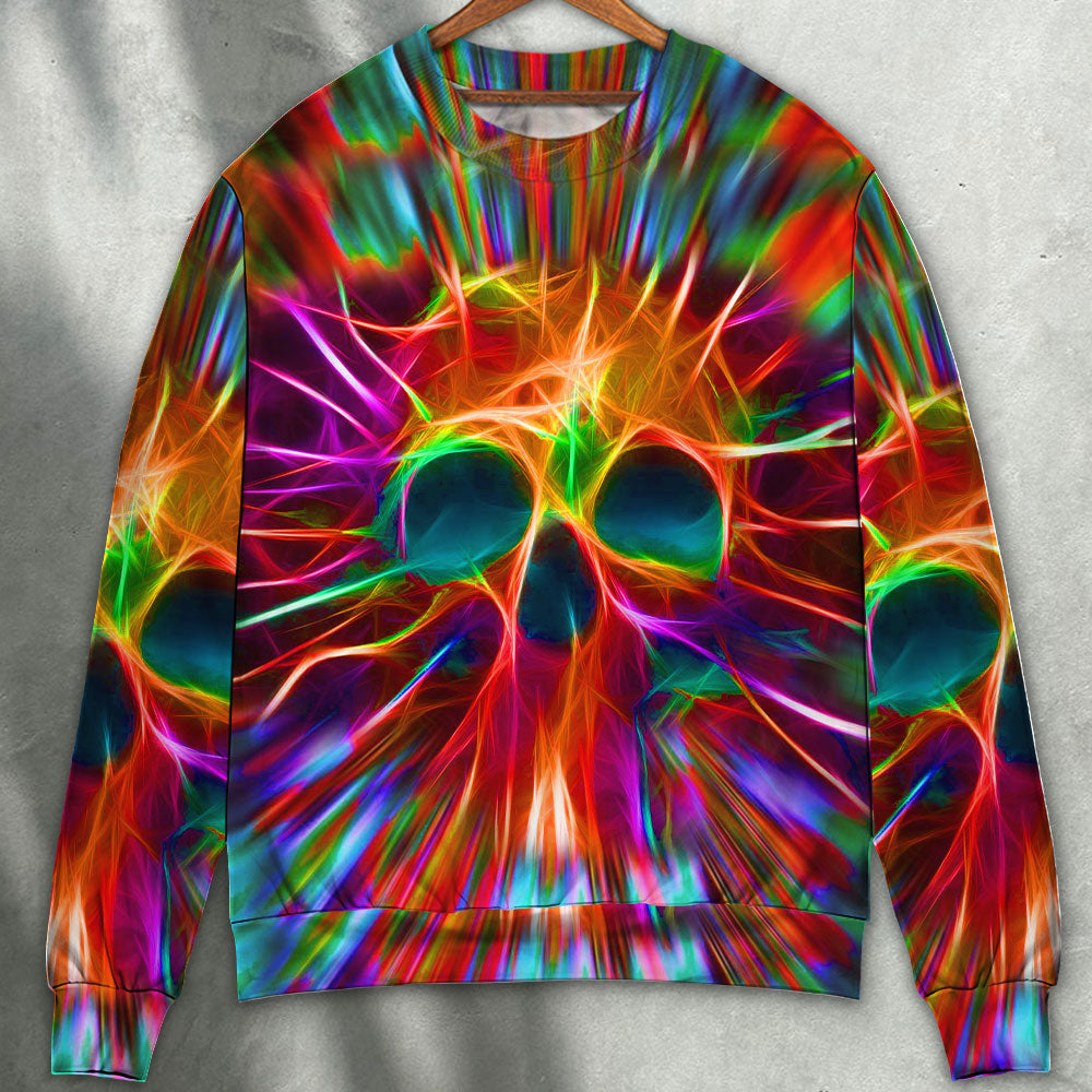 Rainbow Color Skull Love Style – Sweater - Ugly Christmas Sweater