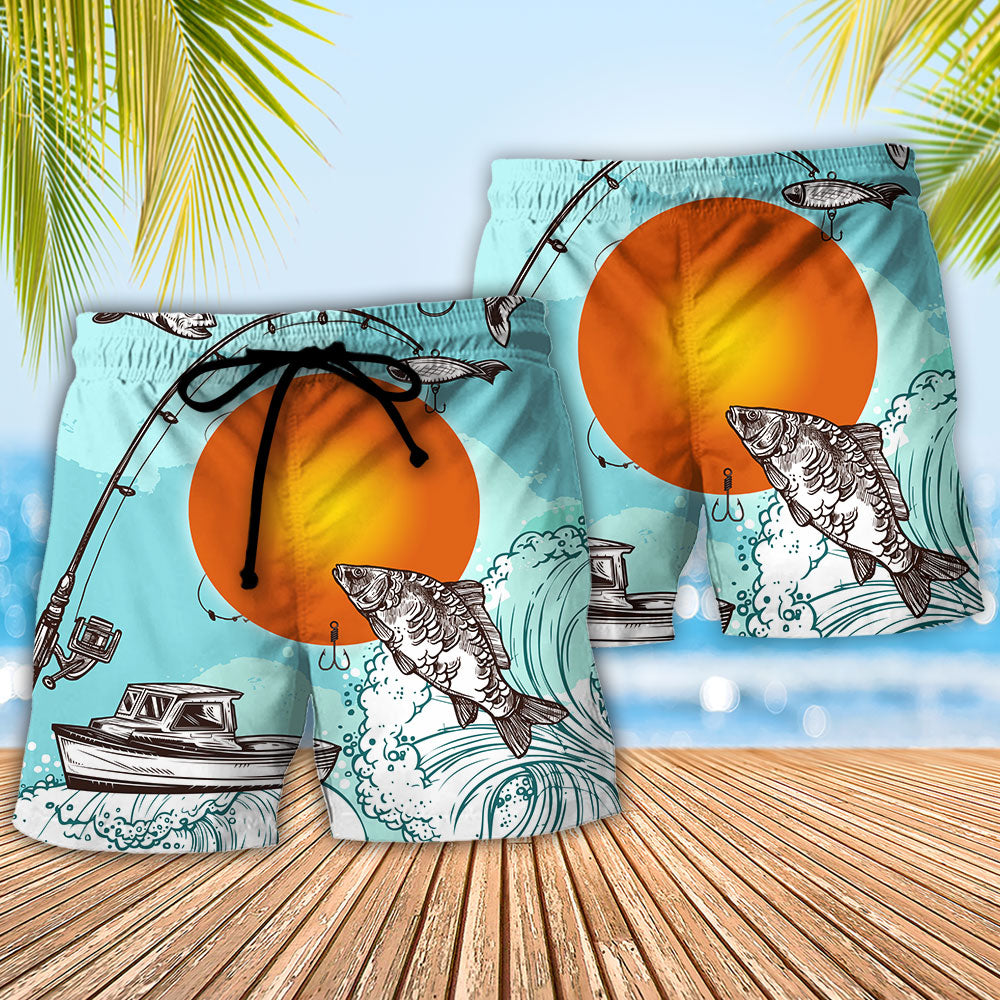 Fishing I Fish So I Don’t Choke People Humor - Beach Short