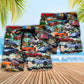 Car Summer Tropical Island - Beach Short