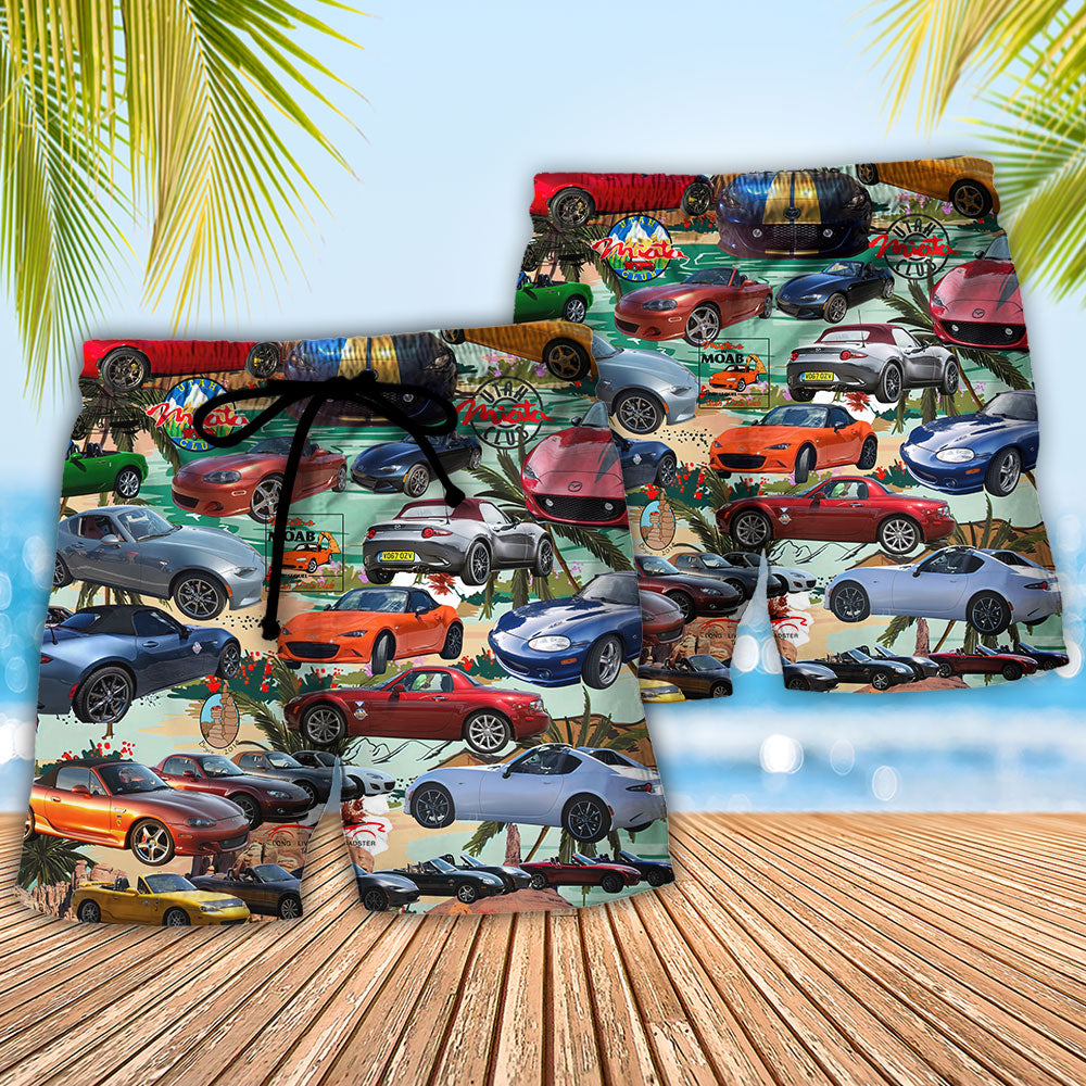 Car Summer Tropical Island - Beach Short