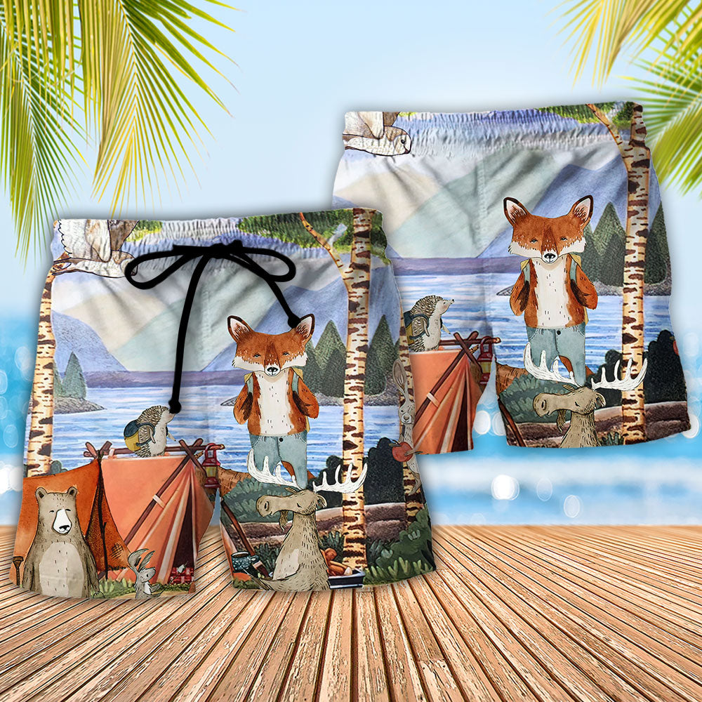 Camping I Want To Camp Until I Forget My Password – Beach Short