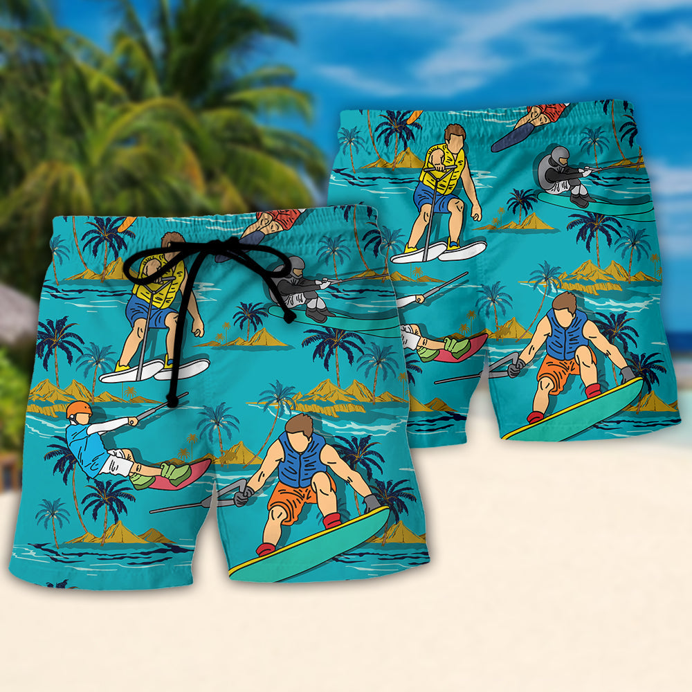 Waterskiing Real Grandpa Waterskiing Humor – Beach Short