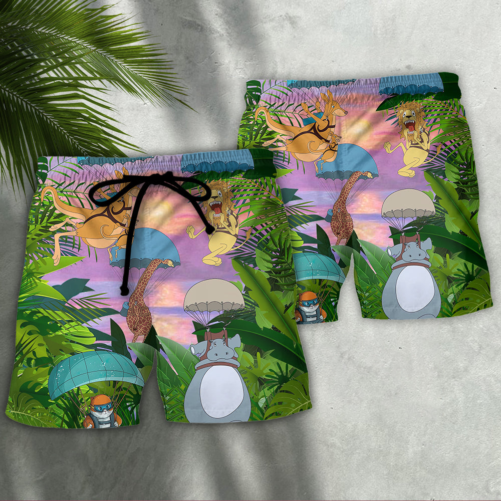 Parasailing Don’t Scare Just Jump Fun - Beach Short