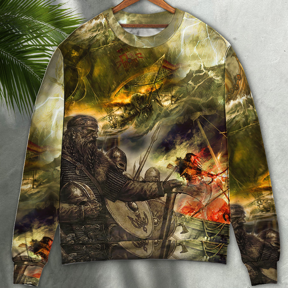 Viking Warrior Lightning Style – Sweater - Ugly Christmas Sweater