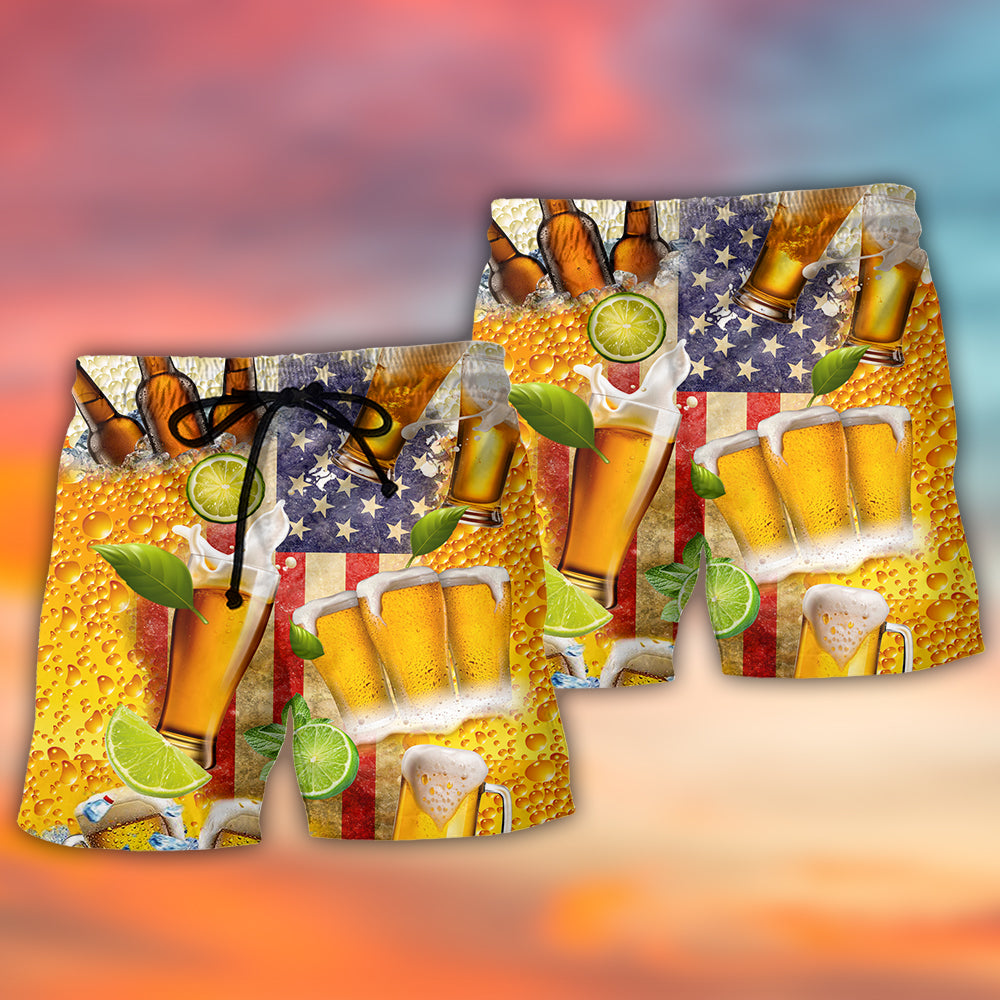 Beer America Independence Day Style – Beach Short