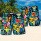 Parrot Drinking Cocktail The Beach Is My Happy Place Tropical Style – Beach Short