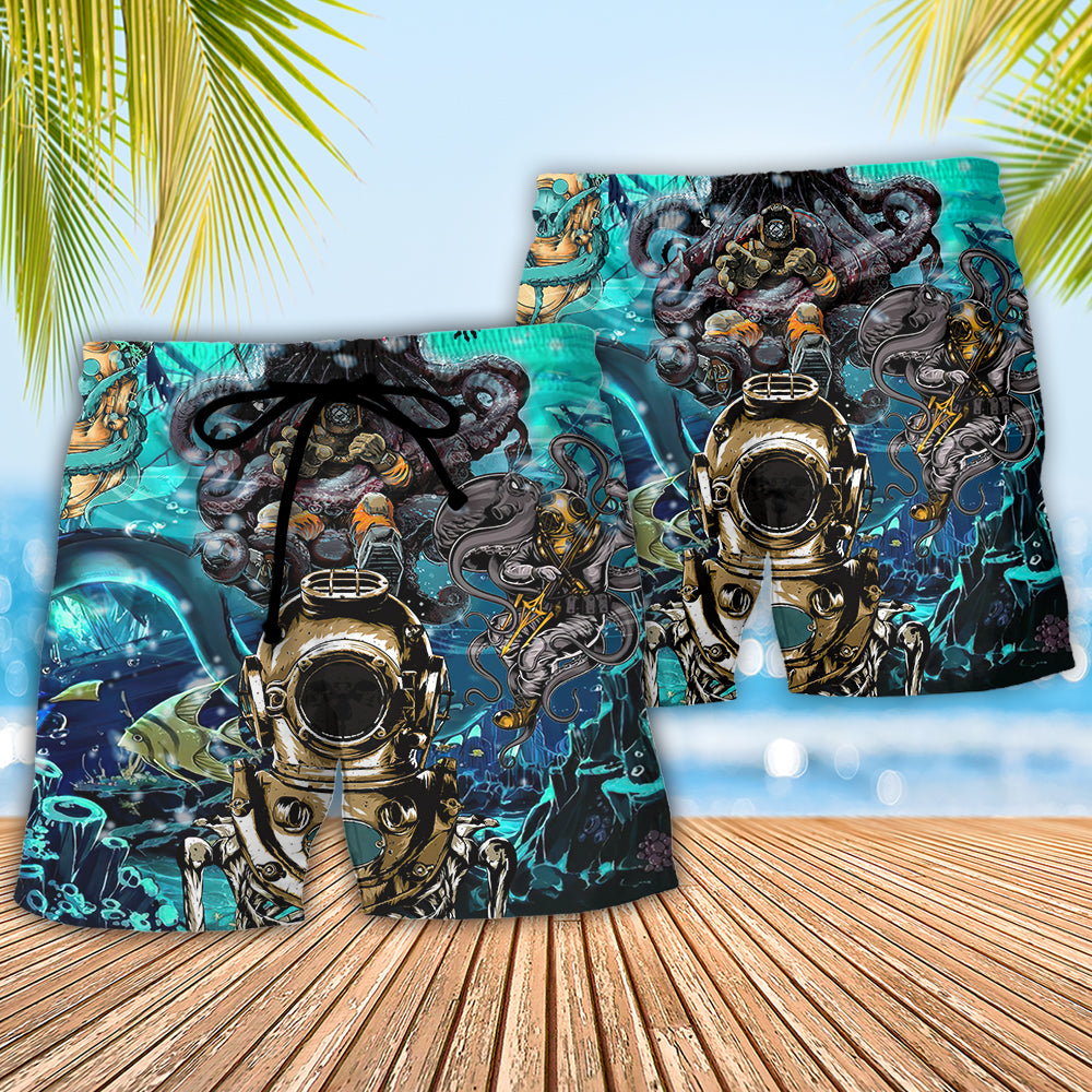 Scuba Diving A Day Without Diving Quote – Beach Short