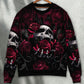 Rose Blood Dark Screaming Skull Art – Sweater - Ugly Christmas Sweater