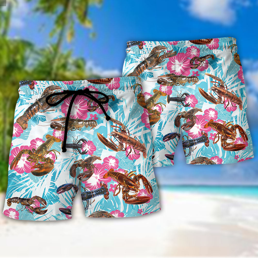 Lobstering Life Is Better At The Lake Tropical - Beach Short