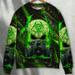 Green Lightning Skull Mask Style – Sweater - Ugly Christmas Sweater