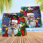 Hippie Santa Funny Christmas Style – Beach Short