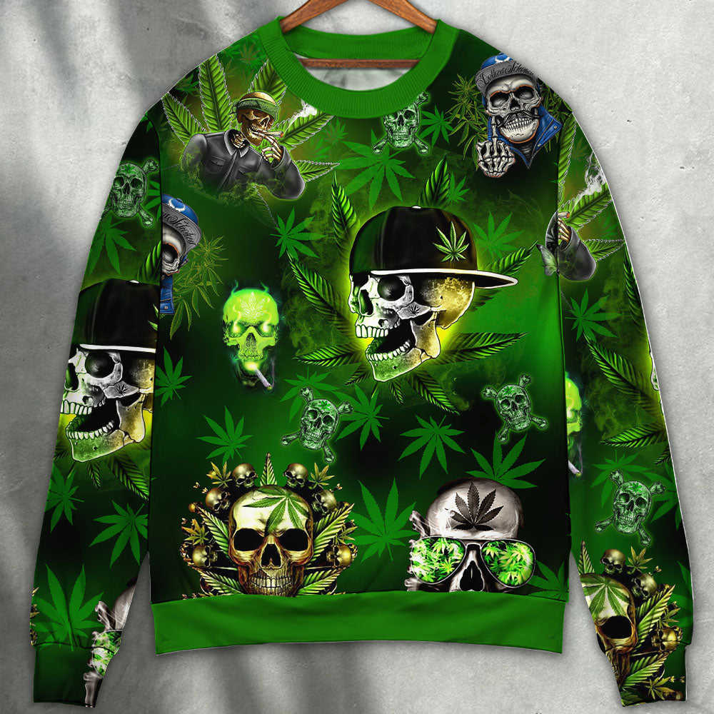 Skull Bold Attitude Art Style – Sweater - Ugly Christmas Sweater