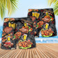 BBQ Meat Warning BBQ Zone Funny Grill - Beach Short