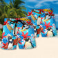 Surfing Funny Penguin Dad Cooler Surf Theme – Beach Short