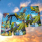 Parrot Budgie Beautiful Landscape Art – Beach Short